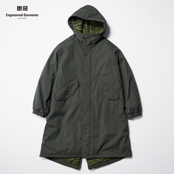 dark grey mens uniqlo heattech warm padded jackets