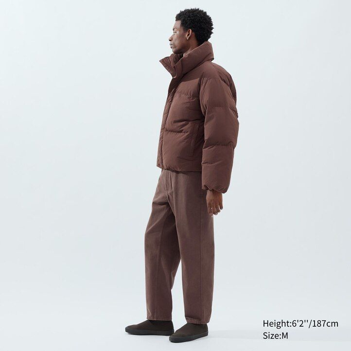 uniqlo padded volume mens jackets beige