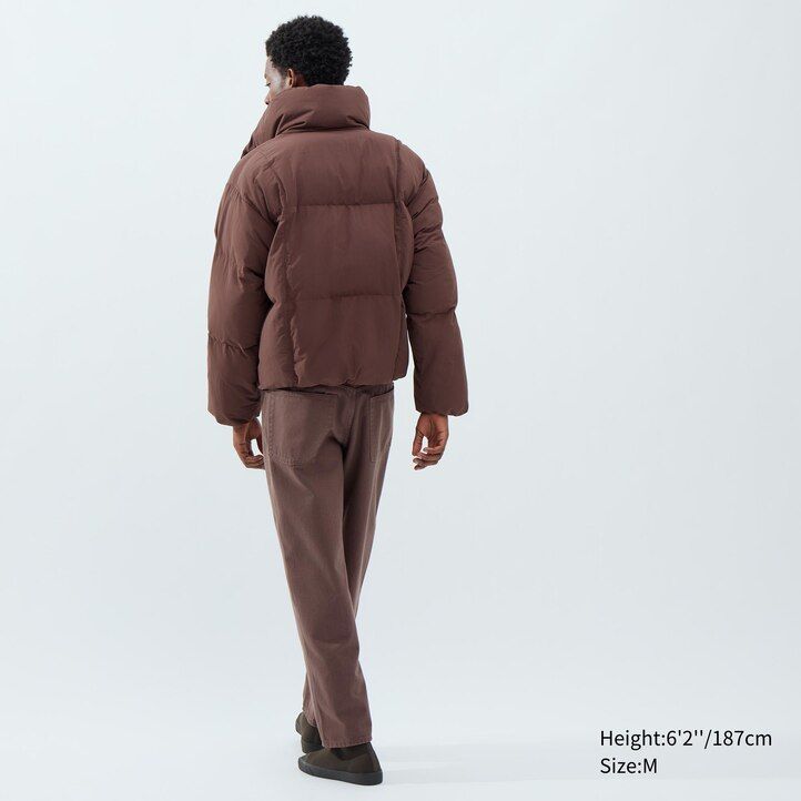 uniqlo padded volume mens jackets beige