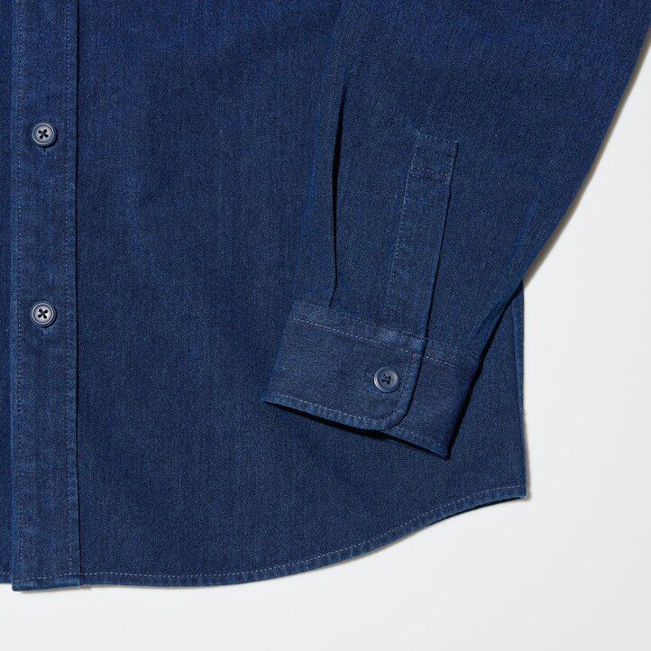 blue uniqlo denim jersey mens jackets