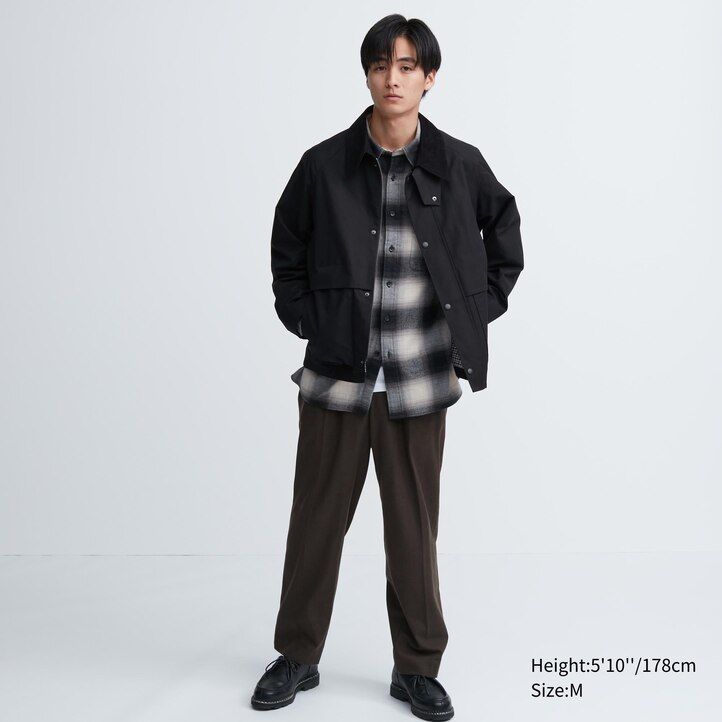 mens uniqlo utility blouson jackets black