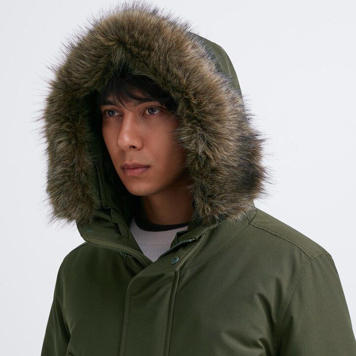mens uniqlo ultra warm hybrid down jackets black