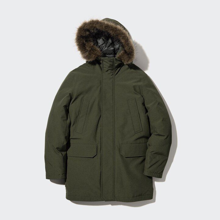 mens uniqlo ultra warm hybrid down jackets black