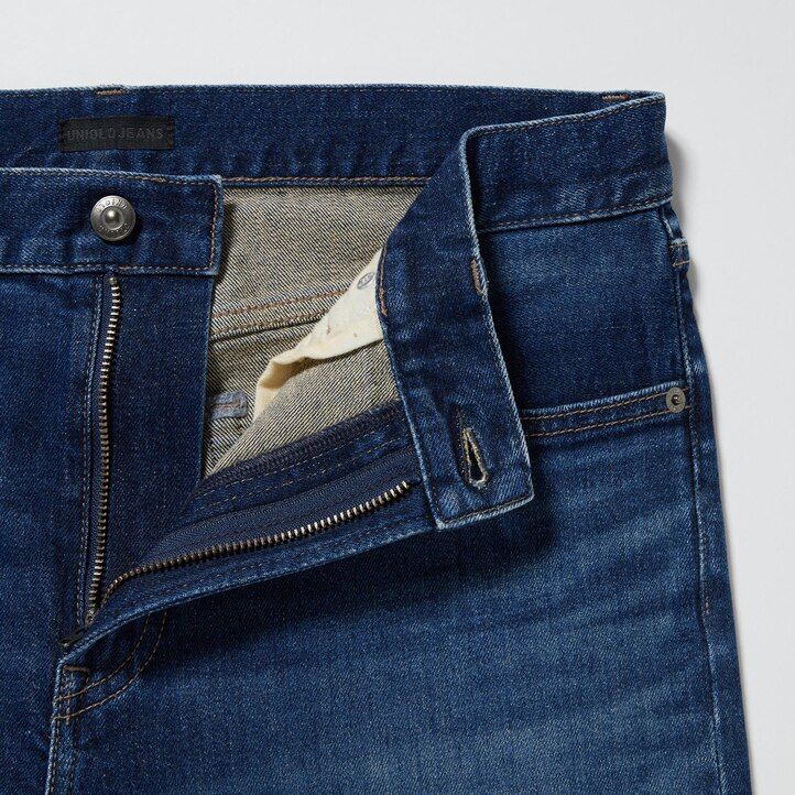 blue mens uniqlo slim fit jeans
