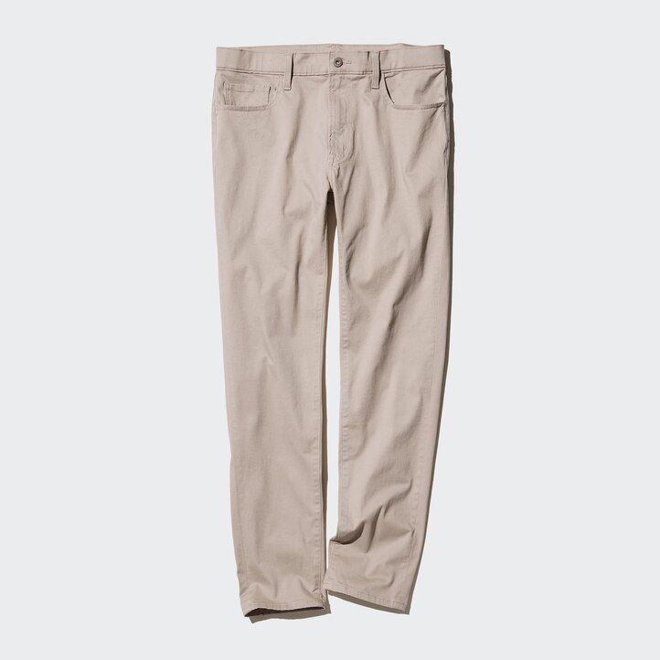 beige mens uniqlo ultra stretch skinny fit colour jeans