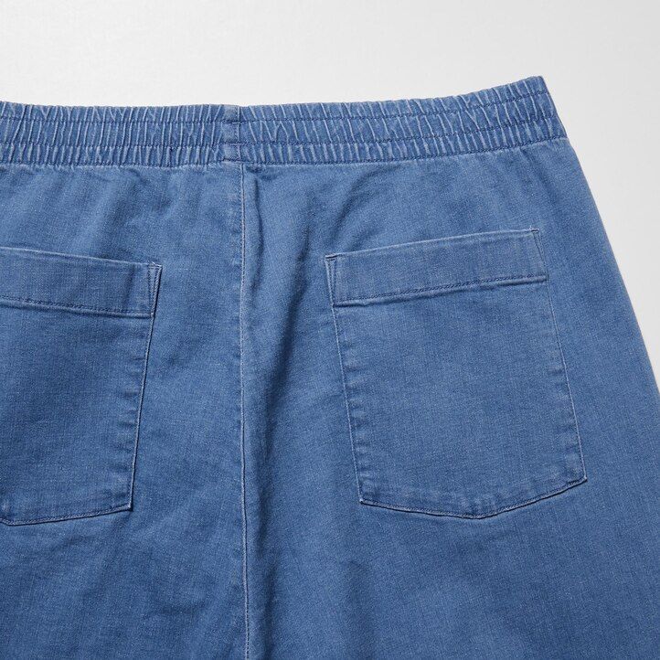 blue mens uniqlo relaxed fit ankle length jeans