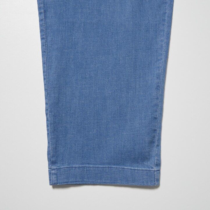 blue mens uniqlo relaxed fit ankle length jeans
