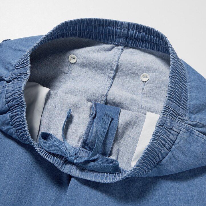 blue mens uniqlo relaxed fit ankle length jeans