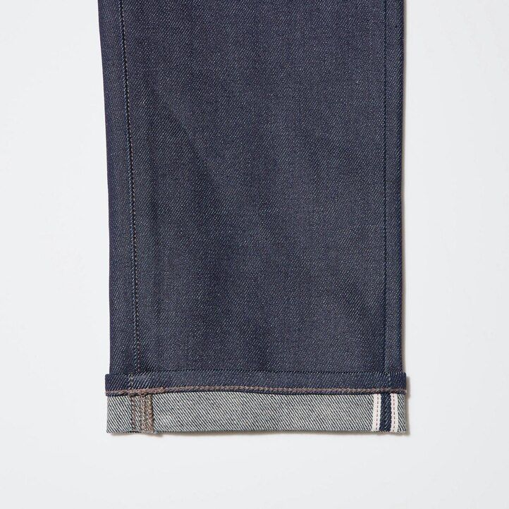 uniqlo selvedge stretch slim fit mens jeans black