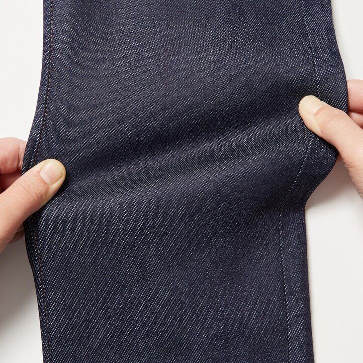 navy uniqlo selvedge stretch slim fit mens jeans