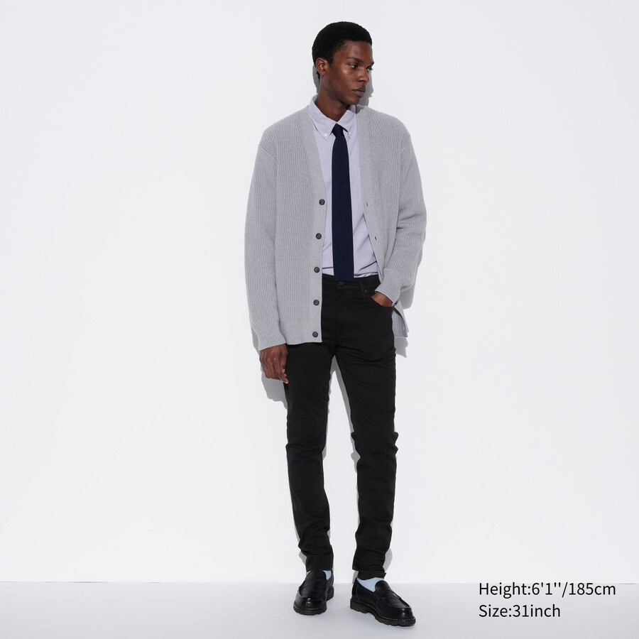 uniqlo ultra stretch skinny fit mens jeans black