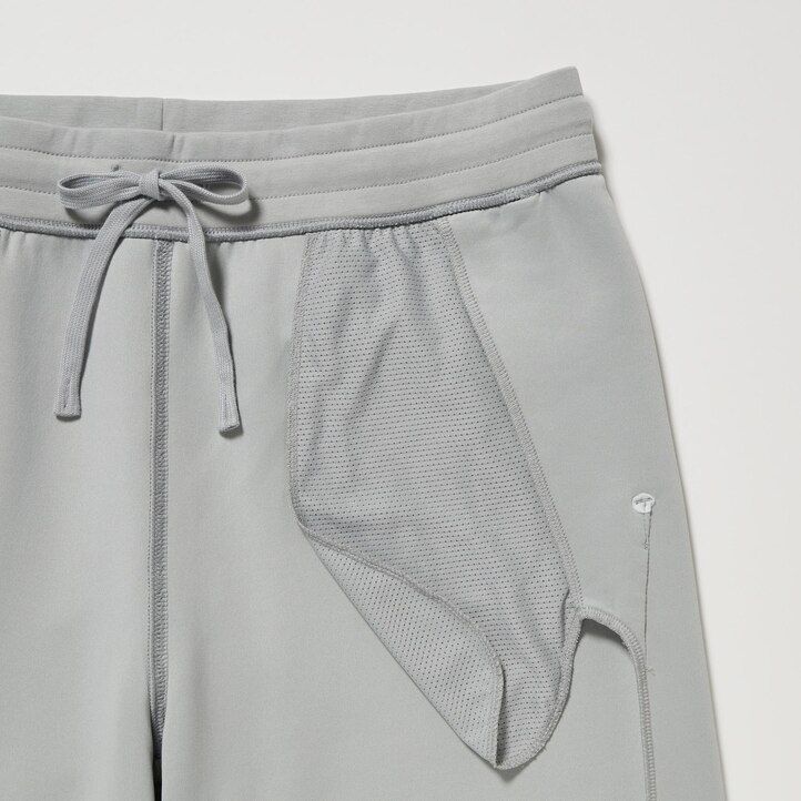 light grey mens uniqlo dry stretch joggers
