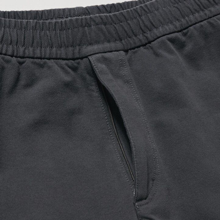 beige uniqlo washed jersey ankle length mens joggers