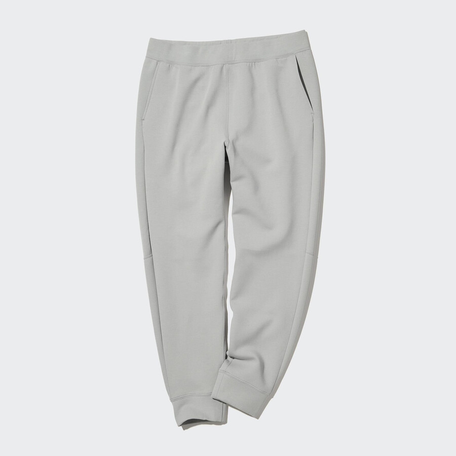 light grey uniqlo dry stretch mens joggers