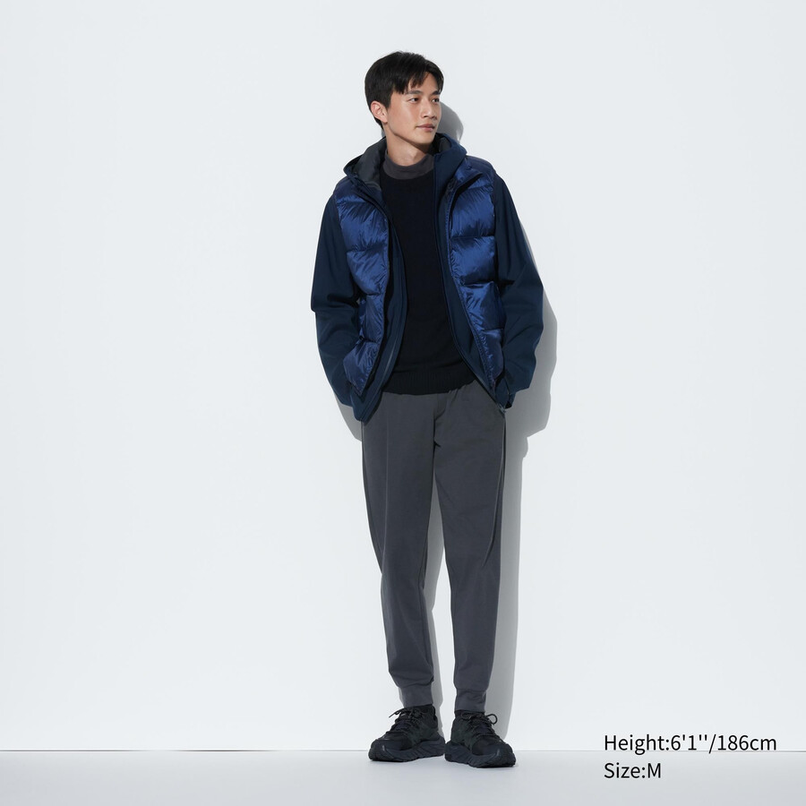 mens uniqlo ultra stretch dry ex joggers dark grey