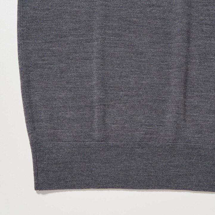 uniqlo extra fine merino v neck mens jumpers green