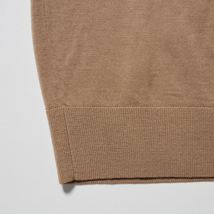 grey uniqlo 100pct extra fine merino v neck mens jumpers