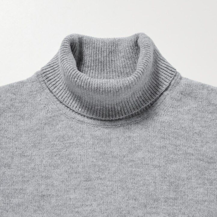 uniqlo premium lambswool mens jumpers blue
