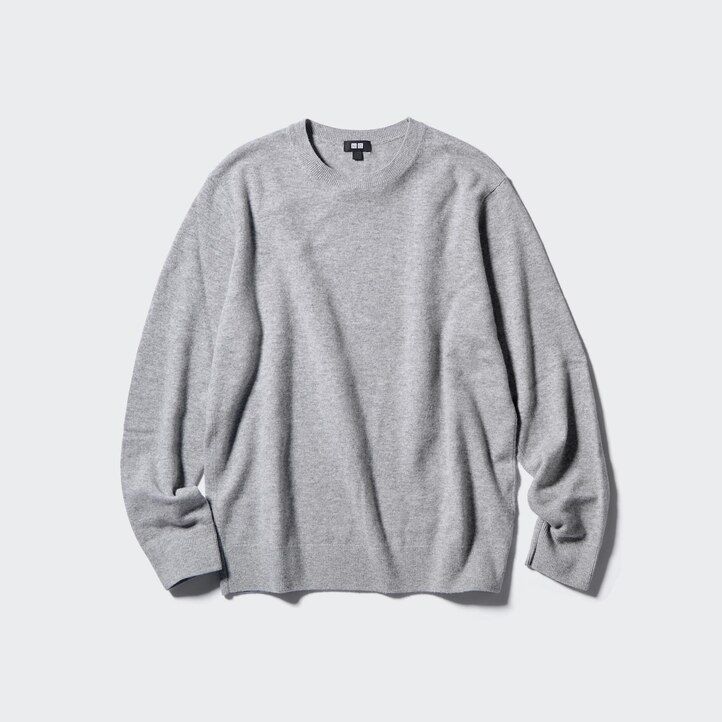 mens uniqlo 100pctshmere crew neck jumpers navy