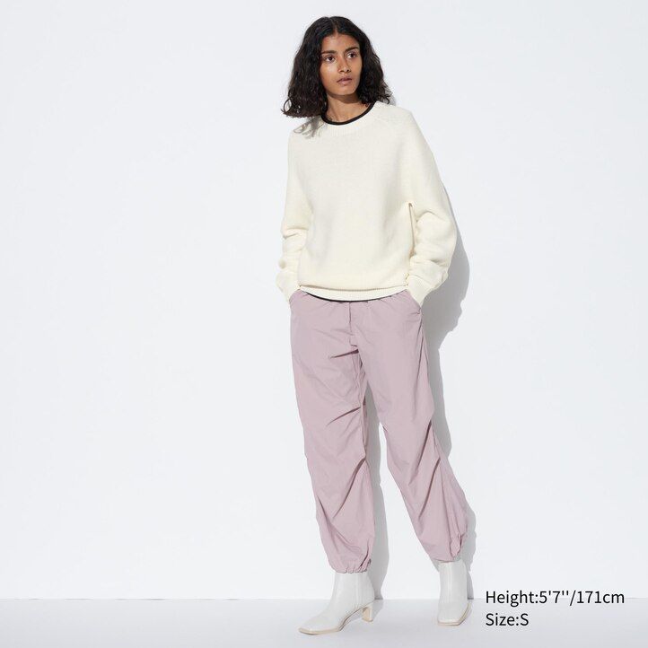 uniqlo 3d knit seamless crew neck mens jumpers pink
