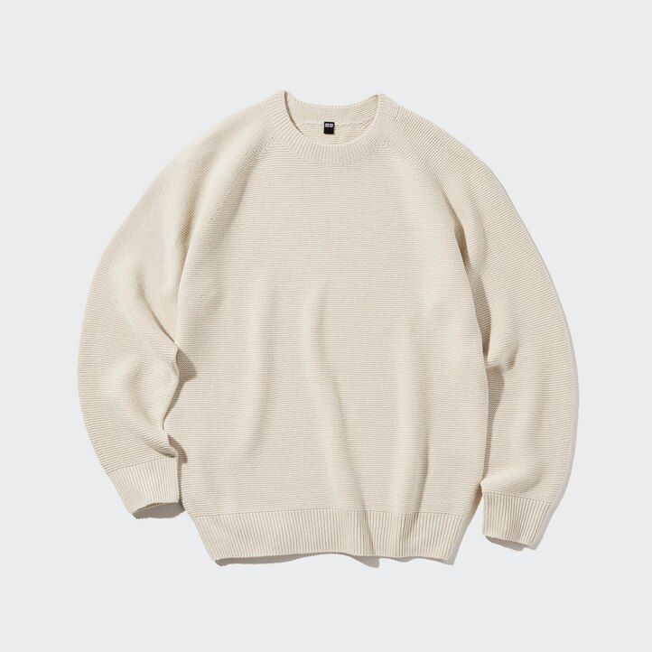 uniqlo 3d knit seamless crew neck mens jumpers pink