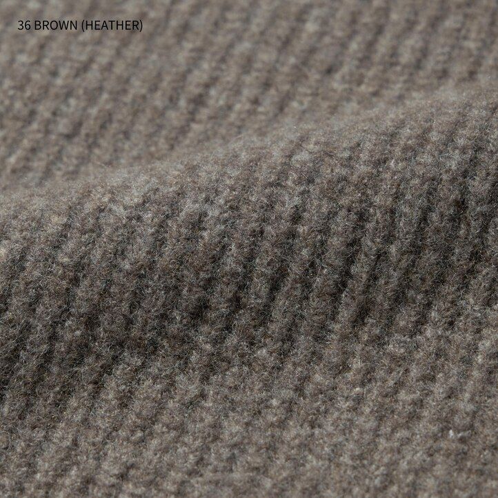 brown uniqlo souffle yarn low gauge grandad collar mens jumpers