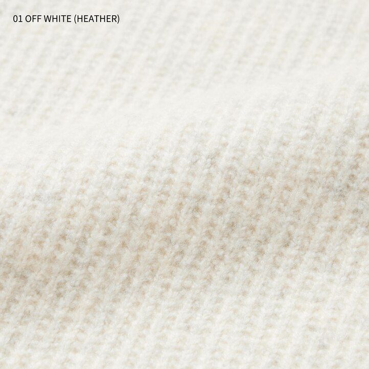 mens uniqlo 3d knit seamless souffle yarn mock neck jumpers brown