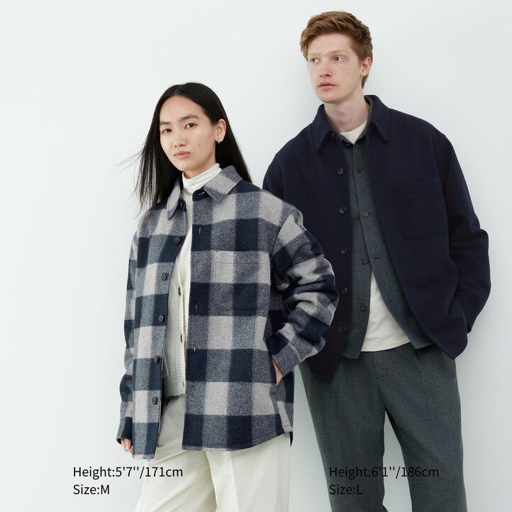 grey mens uniqlo overshirt overshirt