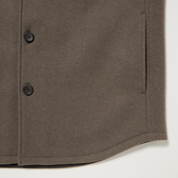 grey mens uniqlo overshirt overshirt
