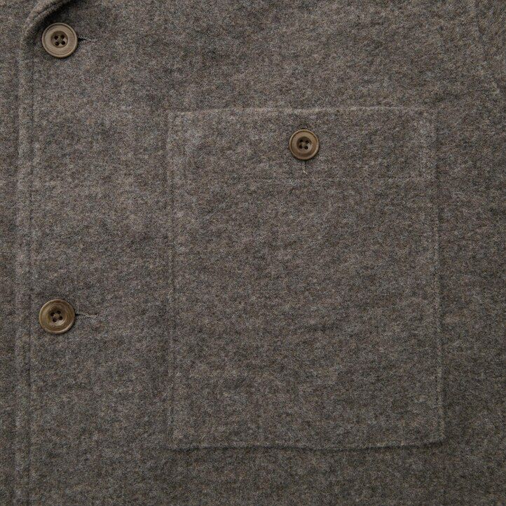 uniqlo fleece jersey mens overshirt grey