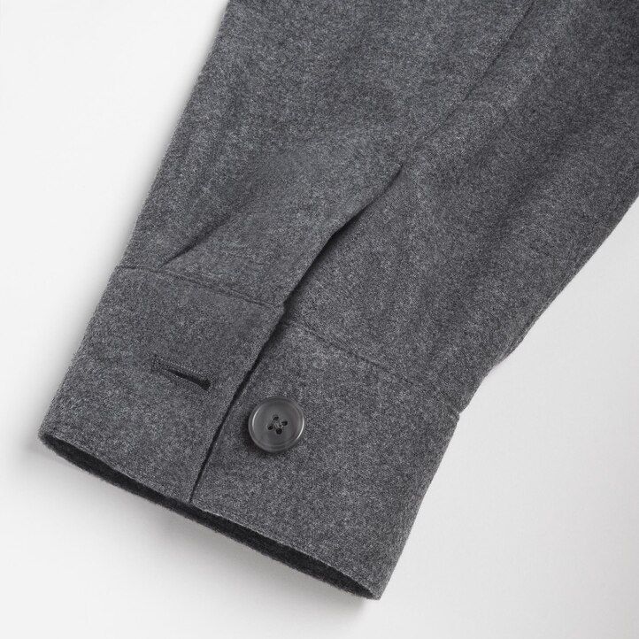 grey mens uniqlo brushed twill overshirt
