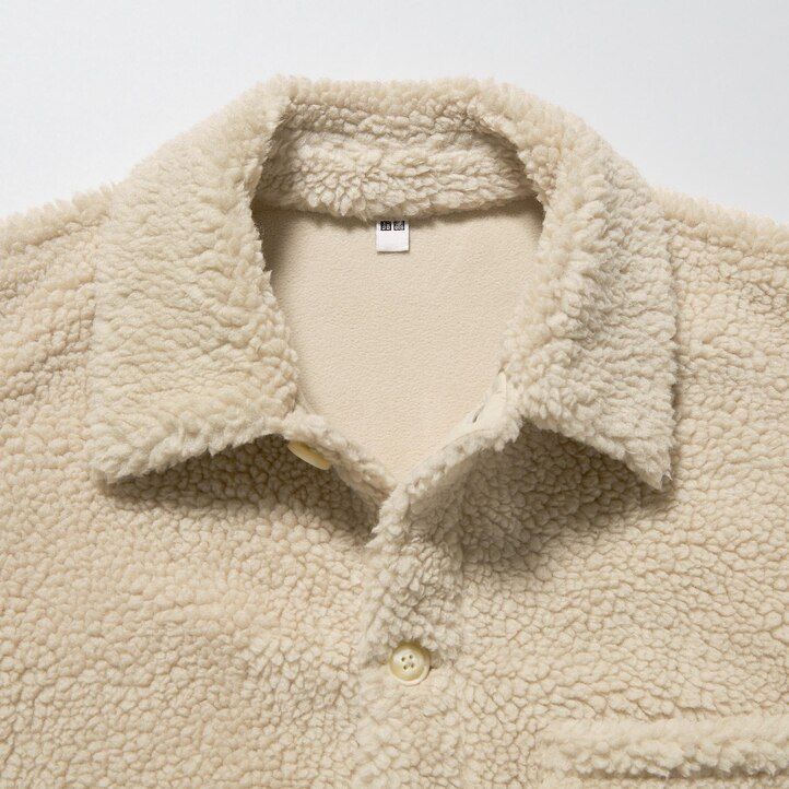 uniqlo windproof outer fleece mens overshirt brown