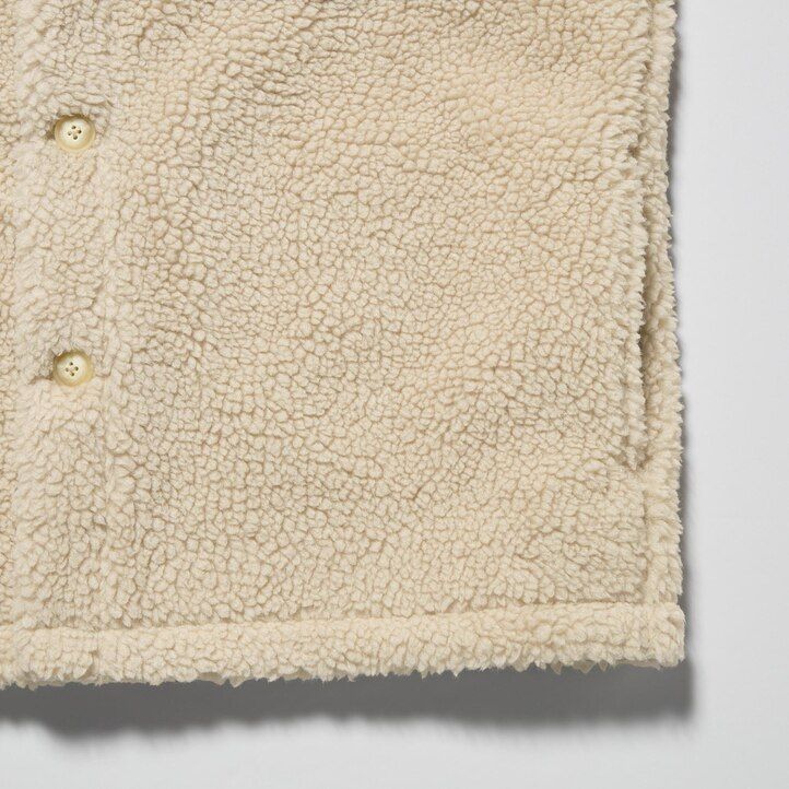 uniqlo windproof outer fleece mens overshirt brown
