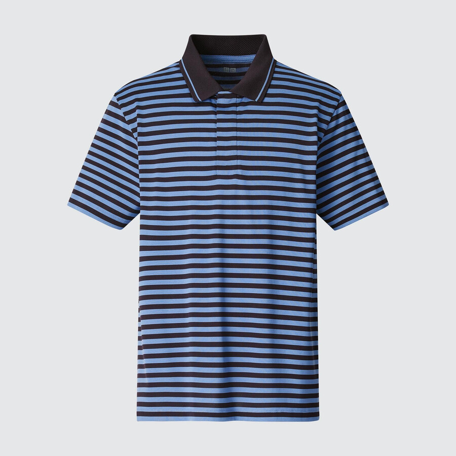 uniqlo dry ex adam scott mens polo shirt blue