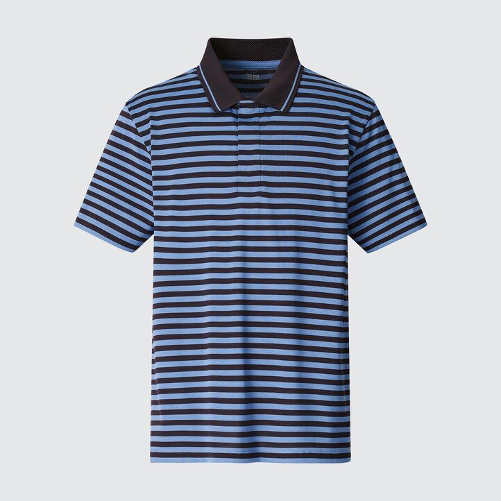 uniqlo dry ex adam scott mens polo shirt blue