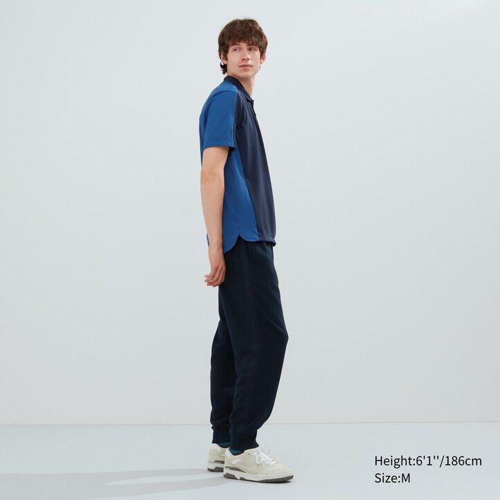 grey mens uniqlo dry ex polo shirt