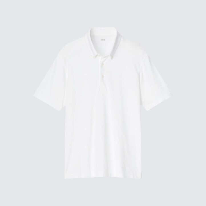 mens uniqlo airism pique 2021 season polo shirt navy