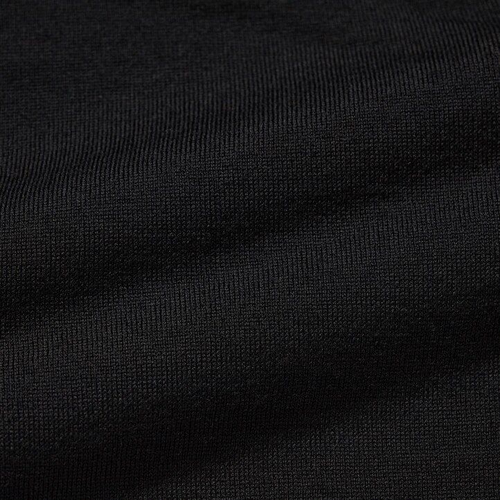 black mens uniqlo 100pct extra fine merino knit sleeved polo shirt