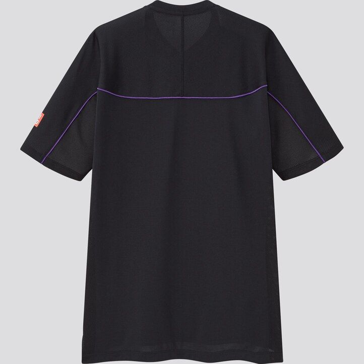 mens uniqlo roger federer dry ex us 2021 2021 season polo shirt black