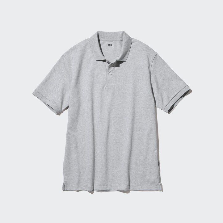 uniqlo dry pique mens polo shirt white