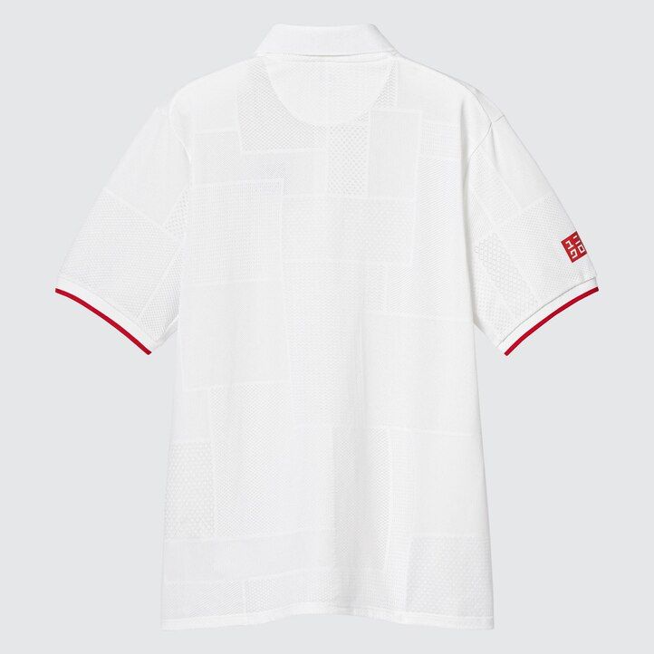 white mens uniqlo kei nishikori london 2022 dry ex polo shirt