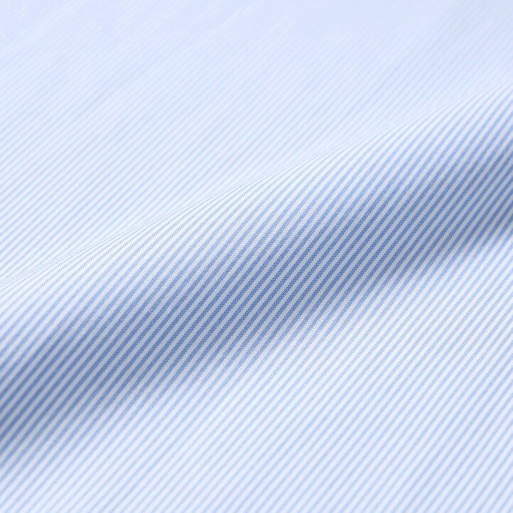 mens uniqlo super non iron regular fit striped semi cutaway collar shirts blue