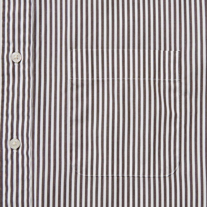 orange uniqlo extra fine cotton broadcloth regular fit striped button down collar mens shirts
