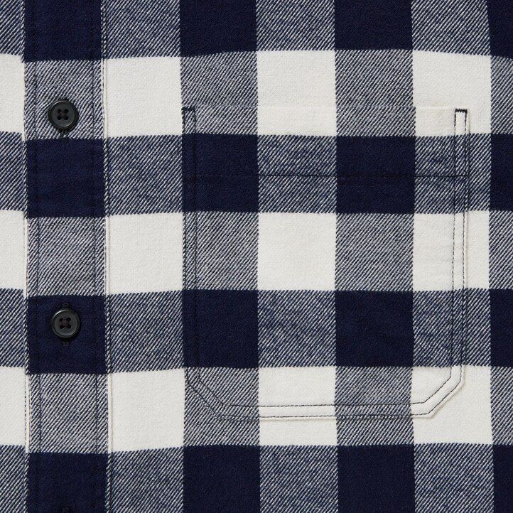 white mens uniqlo flannel regular fit checked regular collar shirts