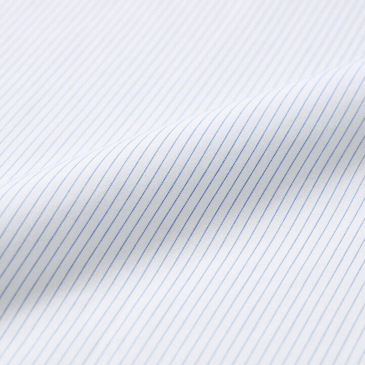 blue uniqlo super non iron slim fit striped regular collar mens shirts