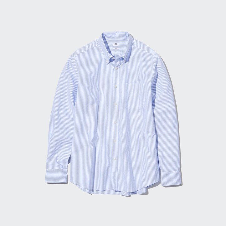 uniqlo slim fit striped oxford mens shirts green