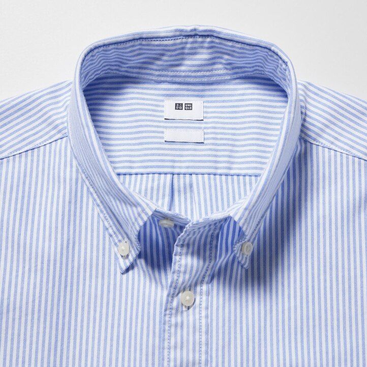 uniqlo slim fit striped oxford mens shirts green