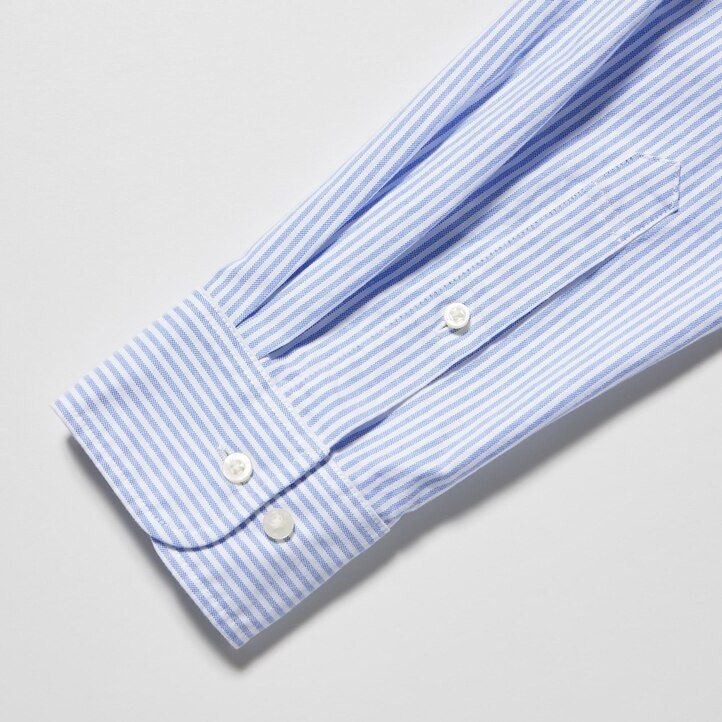 uniqlo slim fit striped oxford mens shirts green