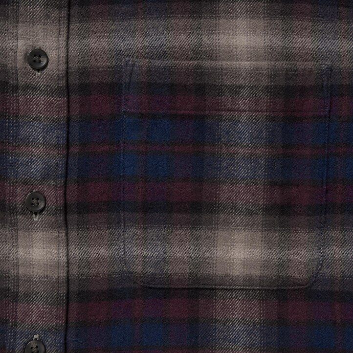 uniqlo flannel regular fit checked regular collar mens shirts burgundy