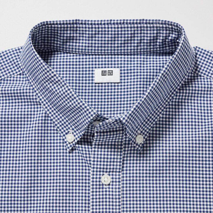 mens uniqlo extra fine cotton broadcloth sleeve shirts blue